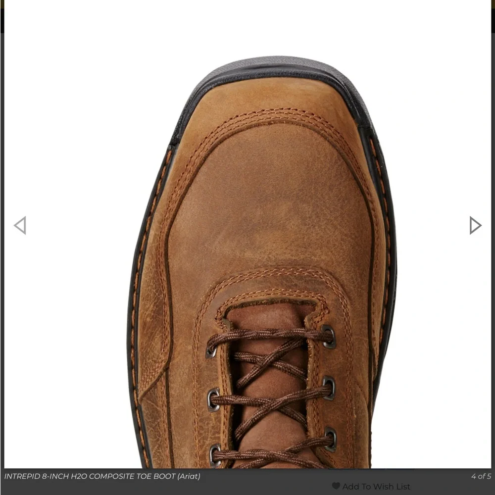 ARIAT INTREPID 8” WATERPROOF COMPOSITE TOE BOOT(10020079)Size 7 WIDE - Picture 3 of 10